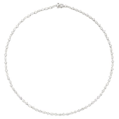Lot 3073 - Platinum and Diamond Necklace
