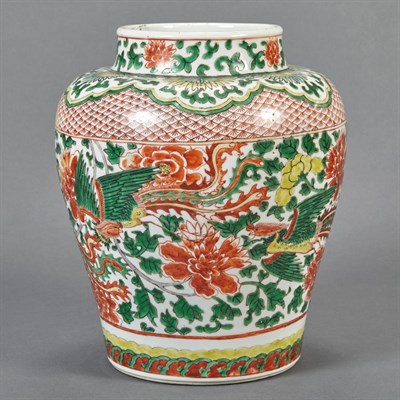 Lot 374 - Chinese Export Famille Verte Porcelain Jar...