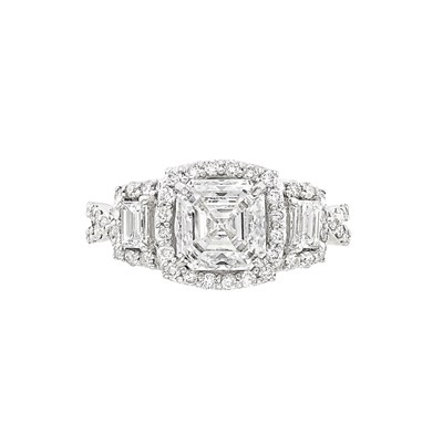 Lot 3153 - White Gold and Diamond Ring