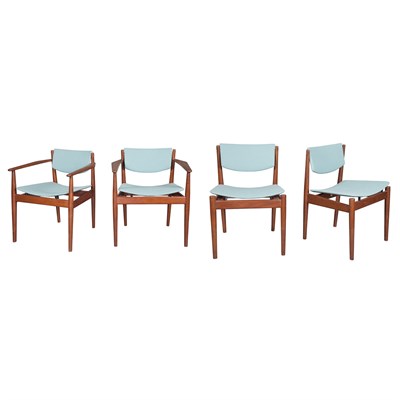Lot 245 - rFinn Juhl Danish, 1912-1989 Set of Six Dining...