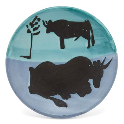 Lot 197 - Pablo Picasso TOROS (A.R. 161) Painted and...