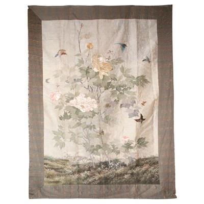 Lot 589 - Chinese Silk Embroidered Tapestry Height 6...
