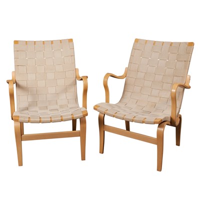 Lot 324 - Bruno Mathsson Swedish, 1907-1988 Pair of Eva...