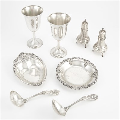 Lot 340 - Group of Sterling Silver Table Articles...
