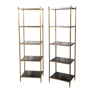 Lot 318 - Pair of Regency Style Bronze Etageres...