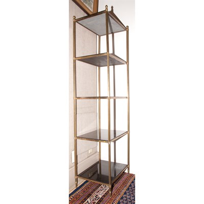 Lot 438 - Regency Style Bronze Etagere with Marble...