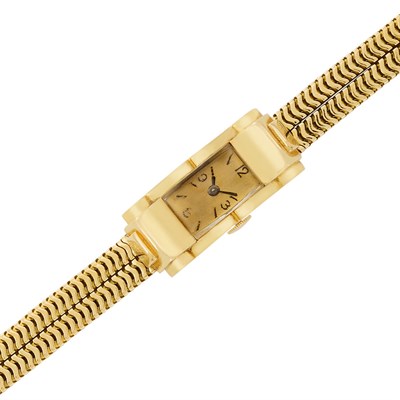 Lot 223 - Lady's Double Strand Gold Snake Chain Wristwatch, Boucheron, Paris