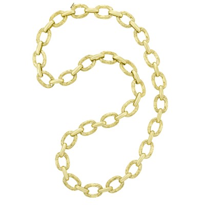 Lot 153 - Long Gold Link Necklace