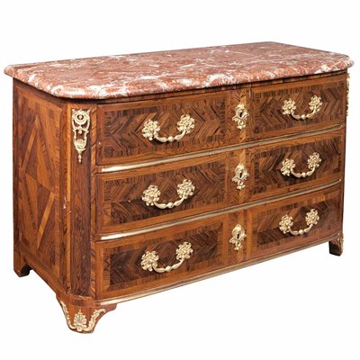 Lot 289 - Regence Gilt-Bronze Mounted Kingwood Parquetry...