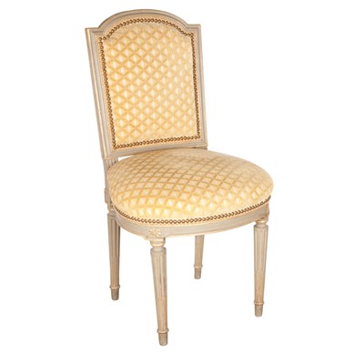 Lot 453 - Set of Twelve Louis XVI Style Painted Dining...
