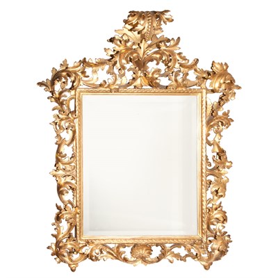 Lot 287 - Italian Baroque Style Giltwood Mirror Height...