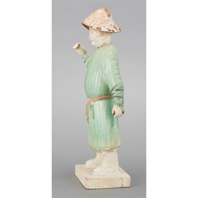Lot 86 - Chinese Glazed Pottery Figure of a Groom Ming...