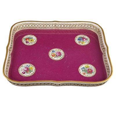 Lot 289 - Vienna Porcelain Tray Early 19th century Of...