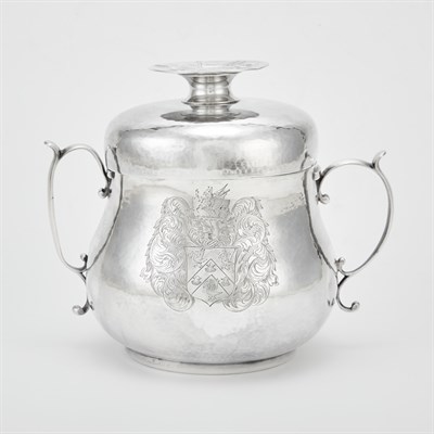 Lot 281 - Odiot Silver Covered Porringer Of plain form,...