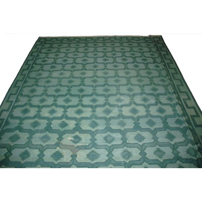 Lot 646 - Cotton Dhurrie Carpet India, mid 20th century...