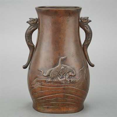 Lot 14 - Japanese Bronze Vase Early 20th century Of...