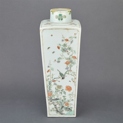 Lot 105 - Chinese Famille Verte Glazed Porcelain Vase...