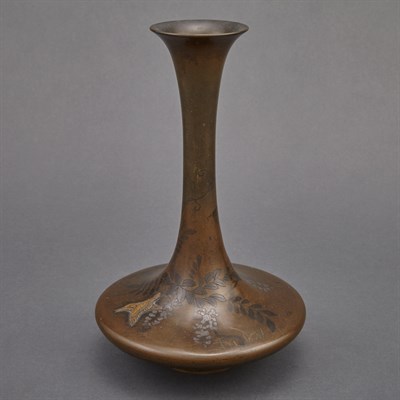 Lot 16 - Japanese Inlaid Bronze Vase 19th Century The...