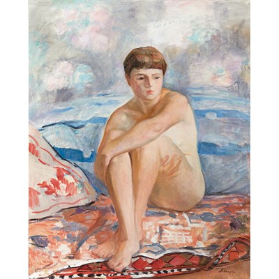 Lot 17 - Henri Lebasque French, 1865-1937 Femme Nu...