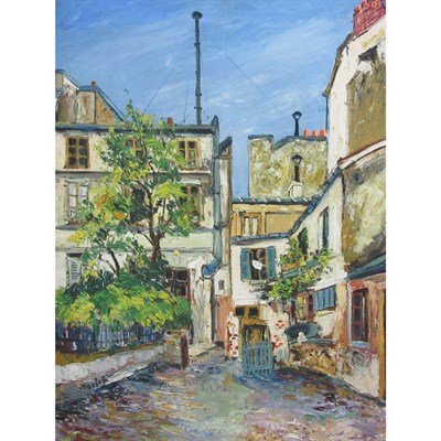 Lot 88 - Elisee Maclet French, 1881-1962 Ruelle a...