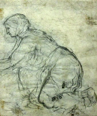 Lot 14 - Italian School 17th Century Kneeling Woman...