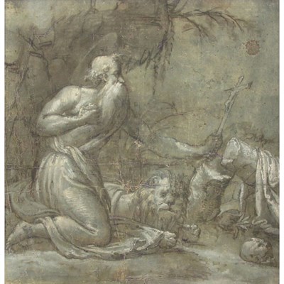 Lot 18 - Attributed to Moretto da Brescia Saint Jerome...