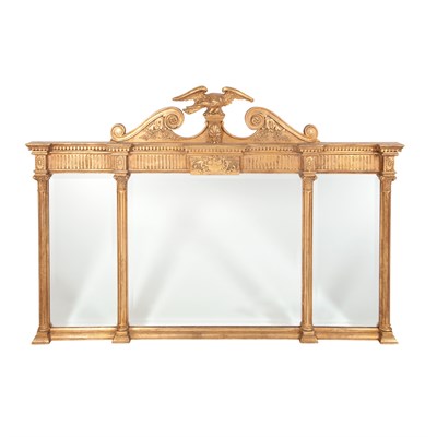 Lot 438 - George III Style Giltwood Overmantel Mirror...
