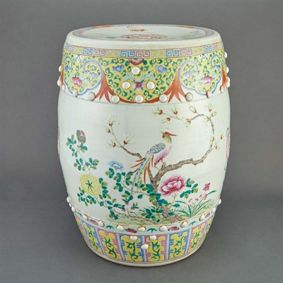 Lot 244 - Pair of Chinese Famille Rose Glazed Porcelain...