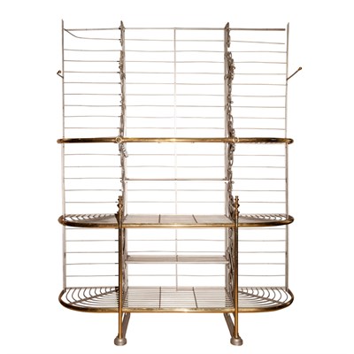 Lot 146 - French Brass and Steel Baker's Rack Height 7...