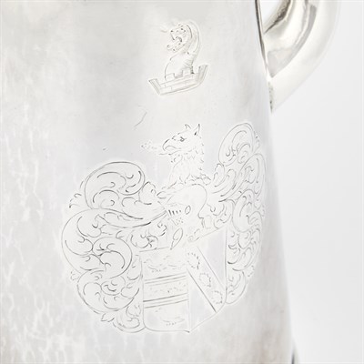 Lot 393 - William III Silver Coffee Pot William Gamble,...
