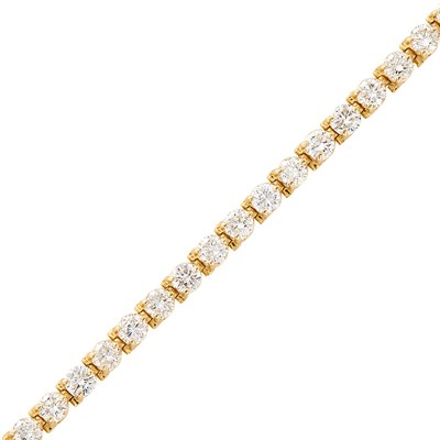 Lot 258 - Gold and Diamond Line Bracelet