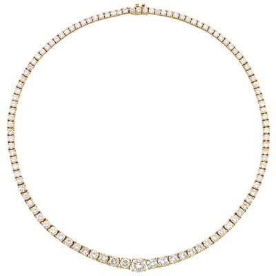Lot 365 - Gold and Diamond Necklace