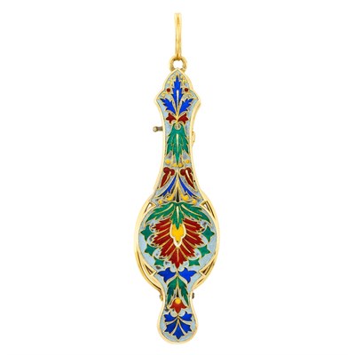 Lot 48 - Gold and Enamel Lorgnette, France
