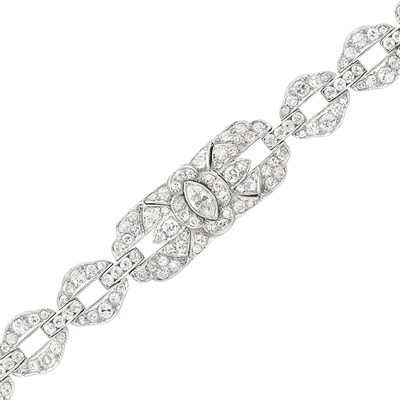 Lot 336 - Platinum and Diamond Bracelet
