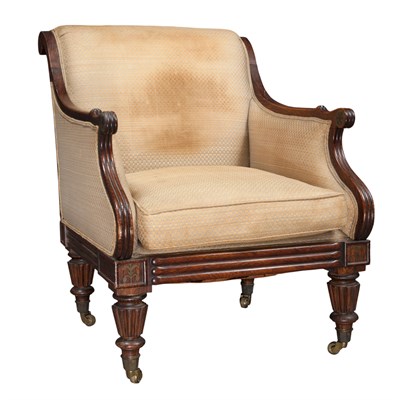 Lot 661 - William IV Brass Inlaid Faux Rosewood Settee...