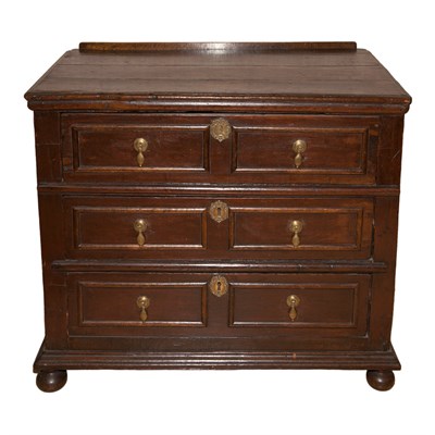 Lot 601 - Charles II Oak Chest of Drawers The...