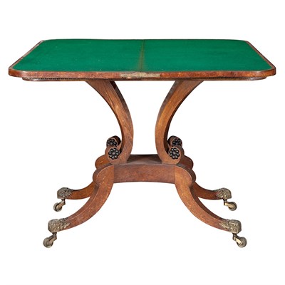 Lot 210 - George IV Part Ebonized Elmwood and Oak Games...