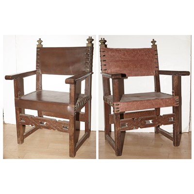 Lot 270 - Pair of Continental Brass Mounted Walnut...