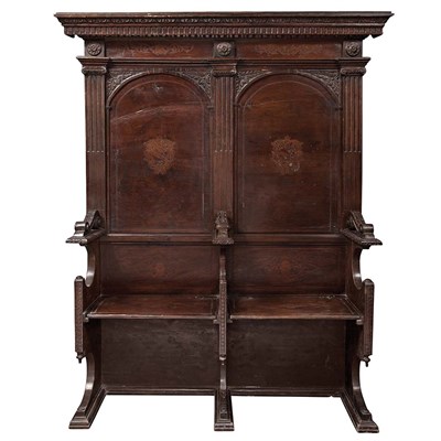 Lot 263 - Renaissance Walnut Marquetry Choir Stall The...