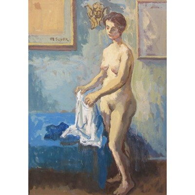 Lot 122 - Moses Soyer American, 1899-1974 After the Bath...