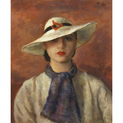 Lot 111 - Robert Philipp American, 1895-1981 Girl with...