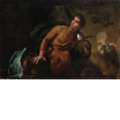 Lot 27 - Neapolitan School 17th Century David with the...