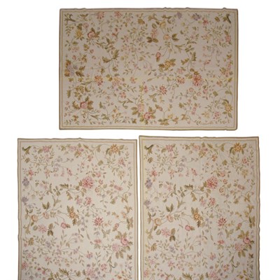 Lot 210 - Three Needlepoint Rugs China, contemporary...
