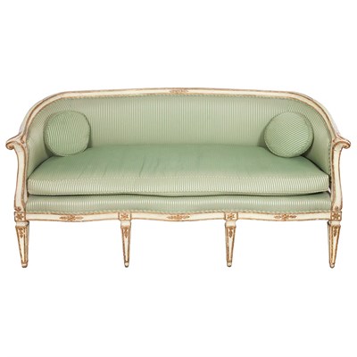 Lot 311 - Italian Neoclassical Painted and Parcel Gilt...