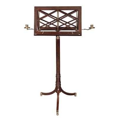 Lot 455 - George IV Mahogany and Brass Music Stand...