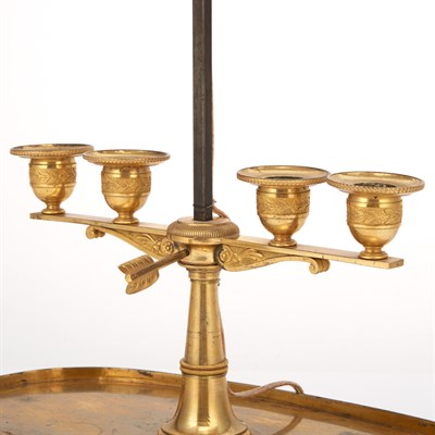 Lot 454 - Empire Gilt-Bronze Bouillotte Lamp Early 19th...