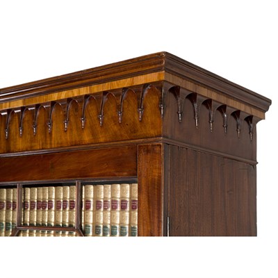 Lot 336 - George III Mahogany Breakfront Bookcase...