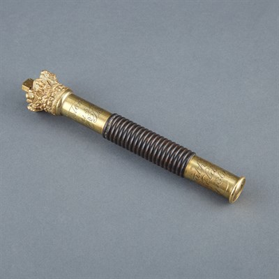 Lot 502 - Victorian Brass Mounted Mahogany Warrant Stick...