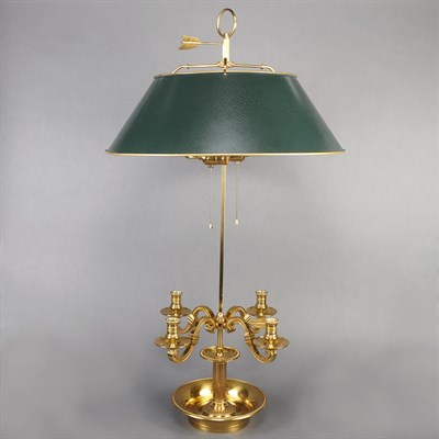 Lot 503 - Empire Style Brass Bouillotte Lamp Electrified,...