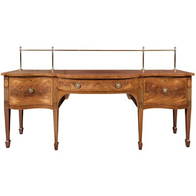 Lot 465 - George III Mahogany Sideboard The serpentine...
